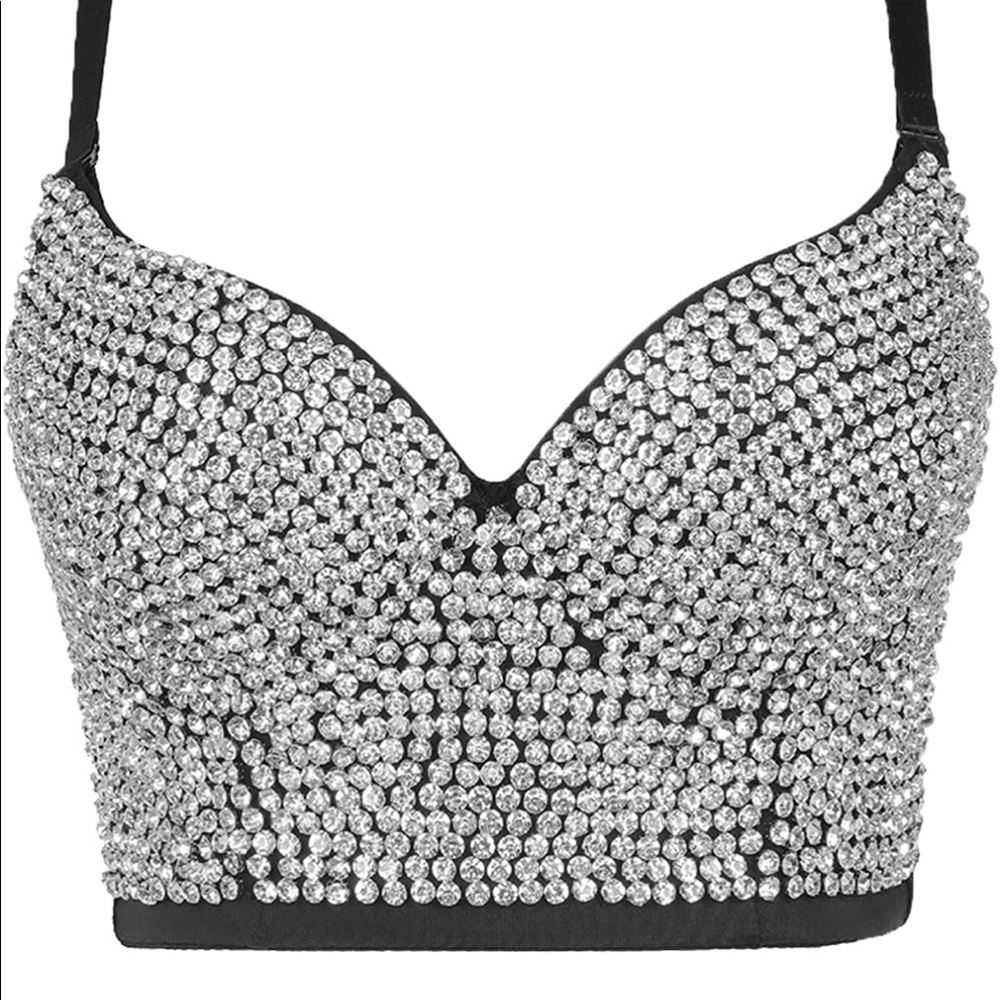 Rhinestone Bustier Top